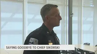 Saying goodbye to Davenport Police Chief Paul Sikorski at retirement party