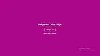 How to create background color flipper using HTML CSS & JavaScript