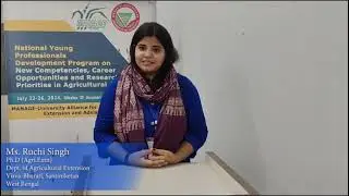 Feedback From the Participant Ms  Ruchi Singh of MANAGE NYPDP in collaboration with SOA