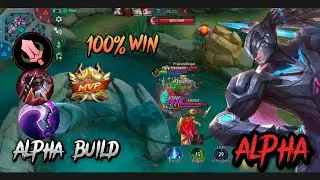 ALPHA 13 KILLS FIGHTER/ JUNGLER BEST LIFESTEAL DAMAGE ALPHA PURE BUILD 100%WIN BUILD TOP GLOBAL~MLBB