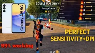 Samsung galaxy a15 5g free fire best sensitivity setting🎯 || free fire best dpi setting ⚡