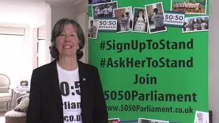 Frances Scott talking about 50:50 Parliament