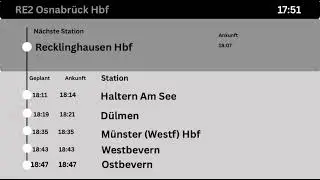 [DB Regio NRW] Ansagen RE2 Essen Hbf - Osnabr&uuml;ck Hbf im Dostos