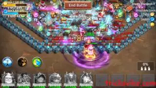 Castle Clash Insane Dungeon 3-2 without mino,sm(f2p heroes only)