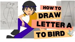 Easily How to draw letter A to bird 🐦 || step by step full tutorial  || @Velvetcanvas1 