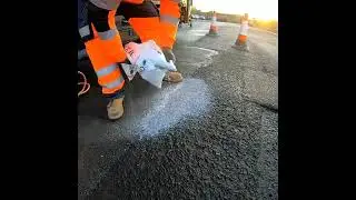 pothole repair using plastic granules