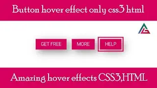 Button hover effect only css3 html