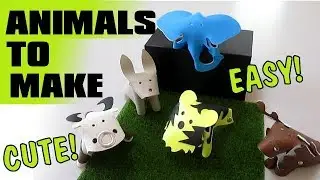 Make Mini Fake Leather Animals (Free PDF pattern)