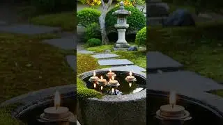 Discover the MAGIC of Japanese Gardens with Floating Candles | ASMR #asmr #relax #asmrsounds