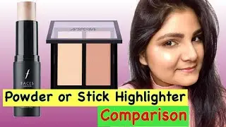 Faces Canada Ultimepro Illuminator Stick| & Nykaa Highlighter Duo| COMPARISON, Which Is Best