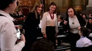 Crown Princess Victoria of Sweden at peace service for Ukraine