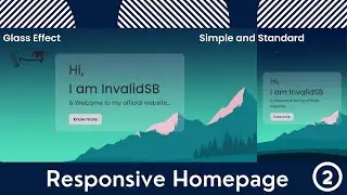 How to Create a Responsive Homepage using HTML and CSS | Glass Effect Design