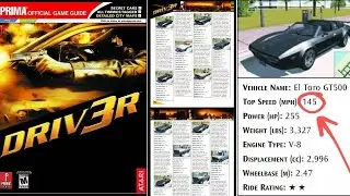 Driv3r Independent Vehicle Top Speeds (MPH) Miami 