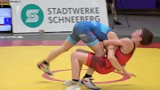 Wrestling / Ringen MDM 2025 in Aue, Jugend B, 41 kg, gr.-rom., Wegner - Lutz