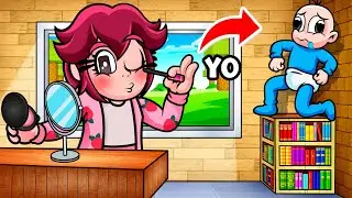 Pasé 100 HORAS en la CASA de NOOBSI y NO TENÍA IDEA 😱🏠 BEBÉ NOOB en Minecraft!