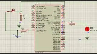 PIC 16F877A- encender y apagar un led mediante un switch