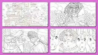 Раскраска по номерам Disney Encanto Movie Collage Magical Family Casita Mirabel #раскраска