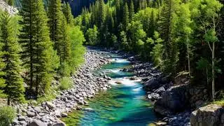 Peaceful River Sounds for Sleeping with Gentle Water Flow Ambience for Deep Night Rest
