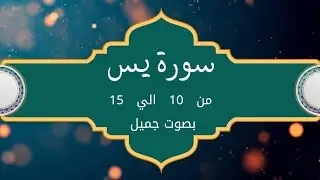 Surah Yasin, verses 10-15. Repeat to memorize.