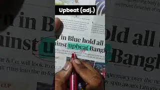 Newspaper Vocabulary - 146 | #english #newspapervocabulary #thehindu #upbeat #teamindia #cricket