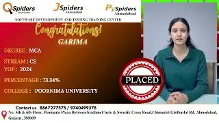 Placement Journey of MCA graduated as Software Engineer QSpiders | Ahmedabad