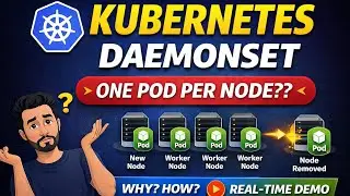 Kubernetes DaemonSet Explained Clearly | One Pod Per Node Concept with Real-Time Example