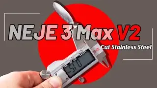 NEJE 3 Max V2 | Stainless Steel Cutting Test#laserengraving #diy #4k