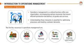 Introduction to Operations Management | MBA Production and Operation Management