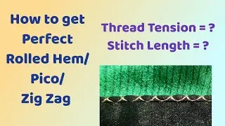 Perfect rolled hem/pico in kannada |ಜಿ಼ಗ್ ಜಾ಼ಗ್ #easy #rakshasuchiracreations #zigzag #easy