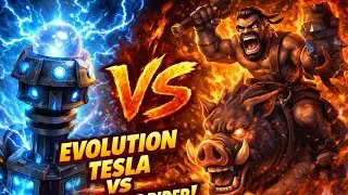 😱😡HOG RIDER vs EVOLUTION TESLA 😱 | ELECTRIC SHOCK DESTROYED HIM