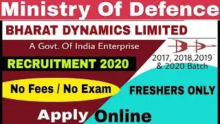 BDL(Bharat Dynamics Limited) APPRENTICE 2020||