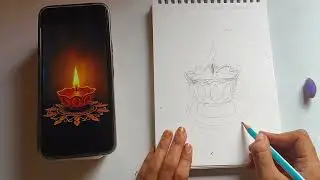 How to draw beautiful diya 🪔 | Diwali special drawing 