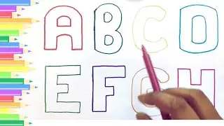 Learn english alphabets abc | alphabet ABC drawing, coloring, painting tools set for kids & toddlers