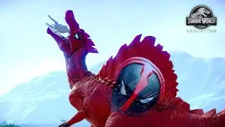 Deadpool Spinosaurus Vs Hulk Godzilla Acrocanthosaurus Vs Captain America T-Rex | Jurassic World