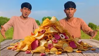 SPICY POTATO CHIPS |  Potatoes Accordion Recipe Cooking In Village | Made Home 