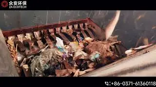 Municipal solid waste shredder - RDF fuel production line