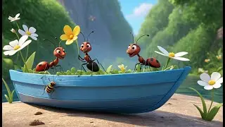 Ants on a Leaf Boat | 3D Animated Nature Adventure Rhyme for Kids