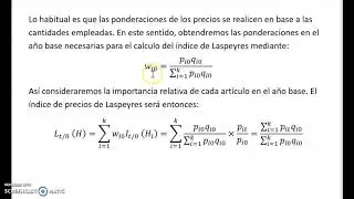 Números índices complejos ponderados parte 1
