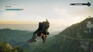 Wingsuit challenge: the high up one at meteolab. Hardest yet.  Just Cause 4