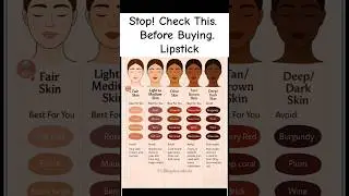 Lipstick according to skin tone! #shorts #trending #skincare #girlsfashion #makeup #glowup #lipstick