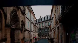 Walking in the Evening Rain Walk Bordeaux 4k France / april 2021