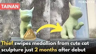 Cute cat sculptures vandalized two months after installation｜Taiwan News