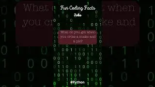What do you get when you cross a snake with a pie? #programming#pythoncoding #funny#programmingjokes
