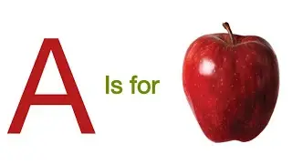 A is for Apple - learning alphabet with no music for kids so easy and fun! #abcd #kids #learning 