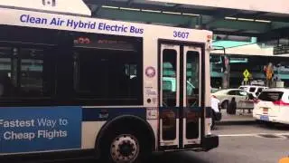 MTA Bus : Orion VII HEV #3607 on the Q33 at LGA Terminal B