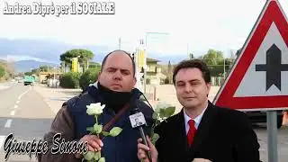 Andrea Dipr&egrave; e Giuseppe Simone sulla tomba di Paniccia