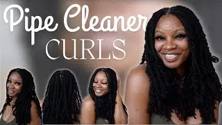 Jaw-Dropping Pipe Cleaner Curls on Waist-Length Locs