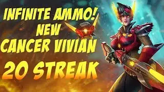 Vivian OP Damage *20 STREAK* Infinite Ammo! - Paladins Gameplay