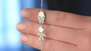 Серебряный браслет для мамы мальчика и девочки ART OF GLOW