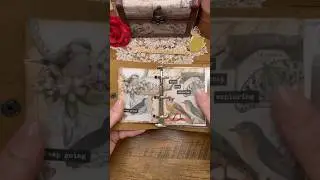 ASMR Creative Mini Journal | Bird Theme #creativejournaling #scrapbooking #satisfying #asmr
